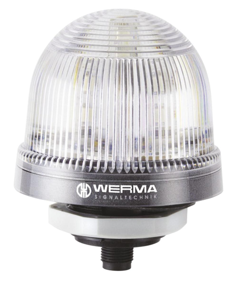 Produktfoto 1 von Werma EM 816, LED Dauer Signalleuchte Klar, 24 V dc, Ø 75mm x 97mm