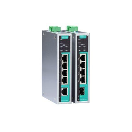 Produktfoto 1 von MOXA Unmanaged Ethernet Switch, 4 x RJ45 / 1000Mbit/s, bis 120km, 9.6 → 60V dc