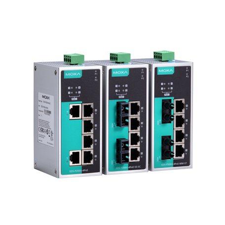 Produktfoto 1 von MOXA Unmanaged Ethernet Switch / 100Mbit/s, bis 5km, 9.6 → 60V dc