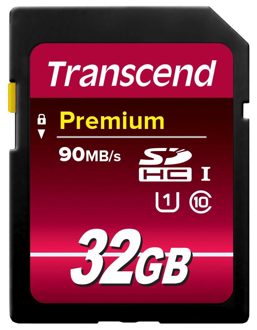 Produktfoto 1 von Transcend Premium SDHC SD-Karte 32 GB Class 10, HC