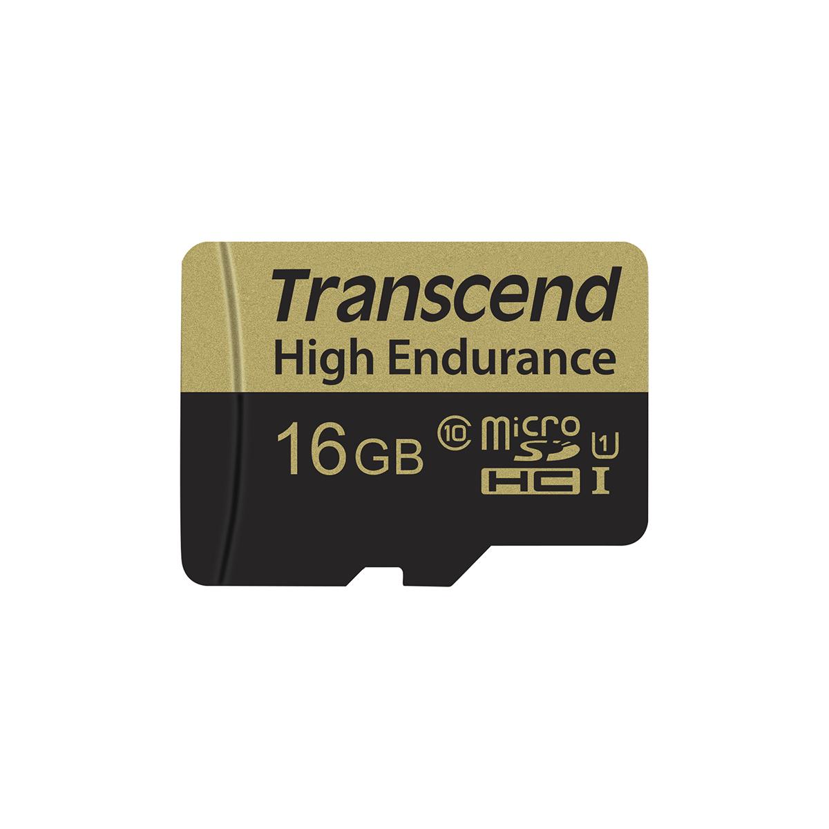 Produktfoto 1 von Transcend High Endurance MicroSD Micro SD Karte 16 GB Class 10, MLC