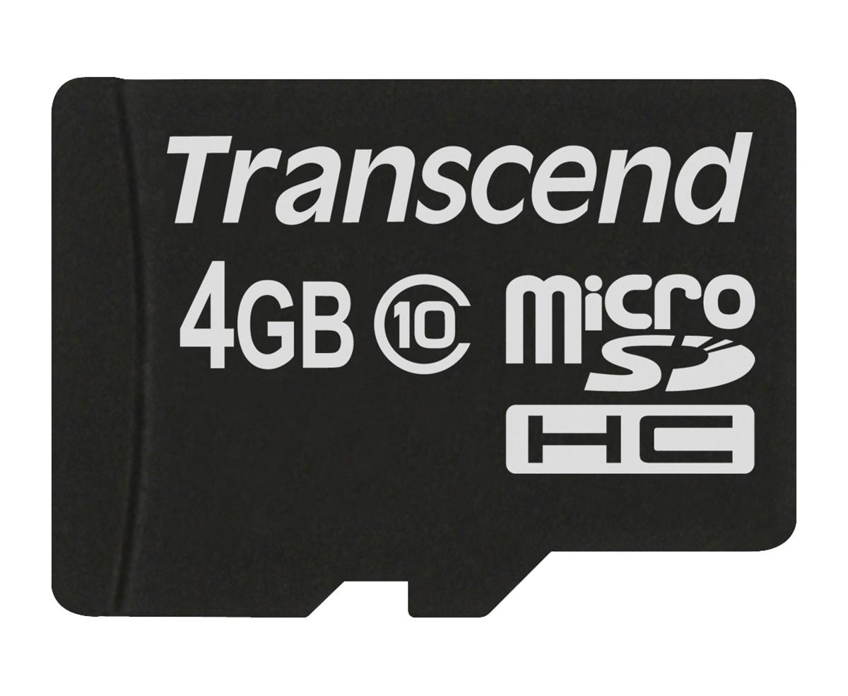 Produktfoto 1 von Transcend MicroSD Micro SD Karte 4 GB Class 10