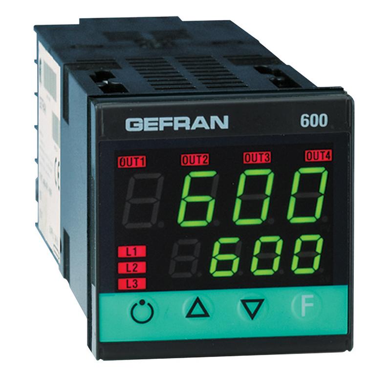 Gefran 600 Controller Tafelmontage, 3 x Elektromechanisches Relais, Halbleiterrelais Ausgang, 27V, 48 x 48mm