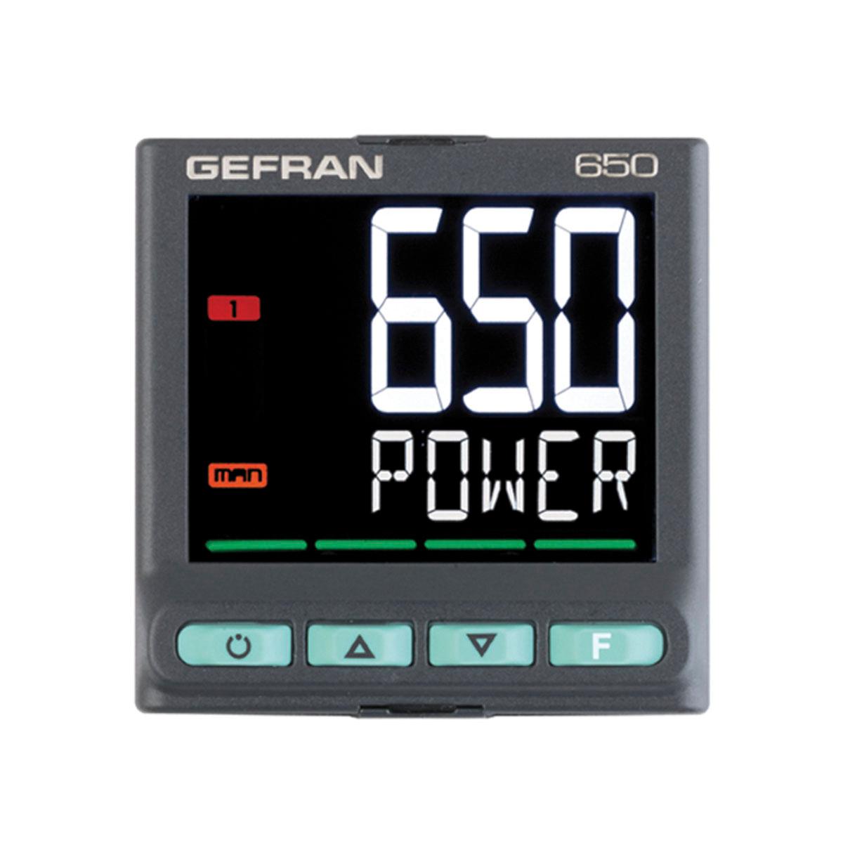 Produktfoto 1 von Gefran 650 PID Temperaturregler, 2 x Logik, Relais Ausgang, 100 → 240 V ac, 48 x 48mm