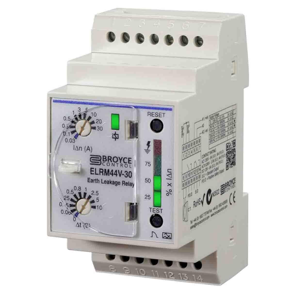 Broyce Control Erdschlussrelais 50Hz, 30A SPDT, SPNO Typ A Remote