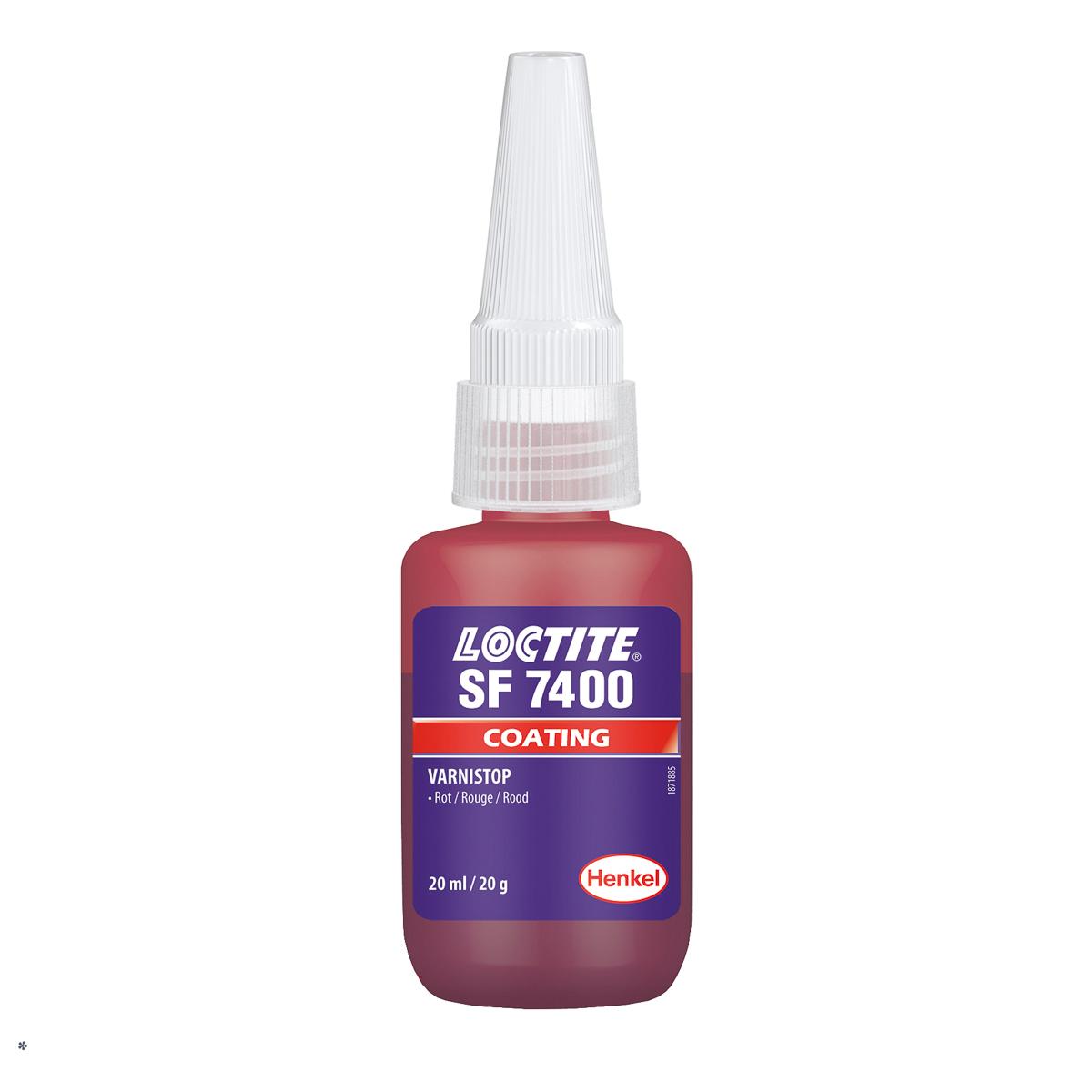 Loctite 7400 Varnistop Schraubensicherungsklebstoff Rot Manipulationssicherer Siegellack, Flasche 20 ml aushärtend in