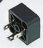 Hirschmann GSSA Ventilsteckverbinder DIN 43650 C Stecker 2P+E / 250 V ac/dc Schraubmontage, Schwarz