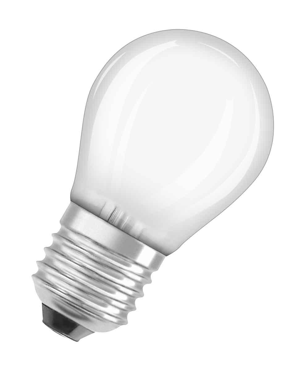 Osram P CLAS P, LED-Filament, LED-Lampe, Kolbenform, F, 2,5 W / 230V, 250 lm, E27 Sockel, 2700K warmweiß