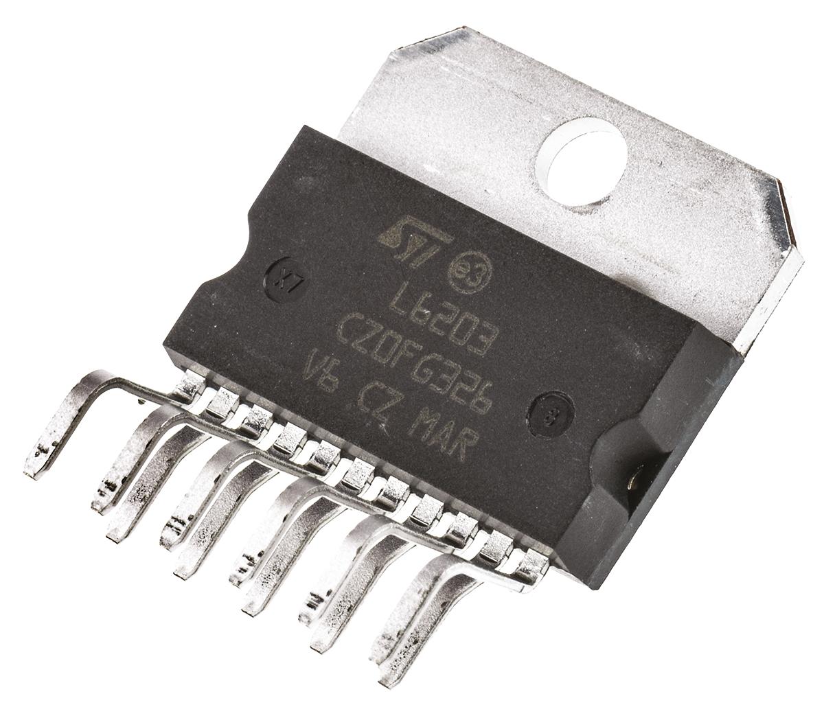 Produktfoto 1 von STMicroelectronics Motor Controller L6203, 4A, MULTIWATT V, 11-Pin, DC Bürstenmotor, Vollbrücke