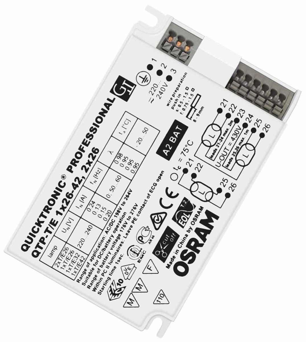 Osram QUICKTRONIC Vorschaltgerät Elektronisch 42 W / 220 → 240 V Kompakt-Leuchtstofflampen