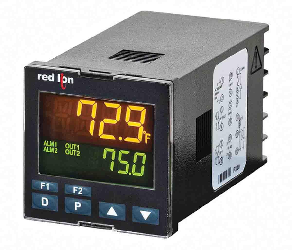 Red Lion PXU PID Temperaturregler Tafelmontage, 2 x Logik/SSR, Relais Ausgang/ Analog Eingang, 100 240 V ac, 48 x 48mm