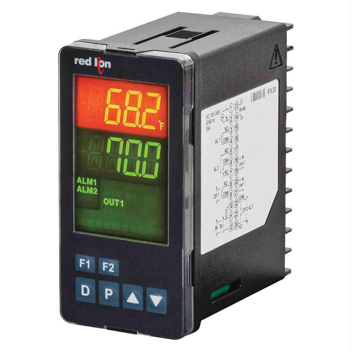 Red Lion PXU PID Temperaturregler Tafelmontage, 2 x 4 -20 mA dc, Relais Ausgang/ Analog Eingang, 100 240 V ac, 48 x