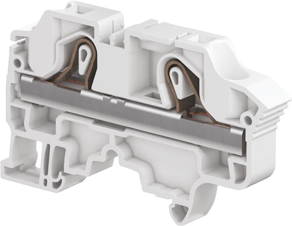 Entrelec ZK10 Anschlussklemme für Standard-DIN-Schiene Einfach Grau, 10mm², 1 kV / 57A