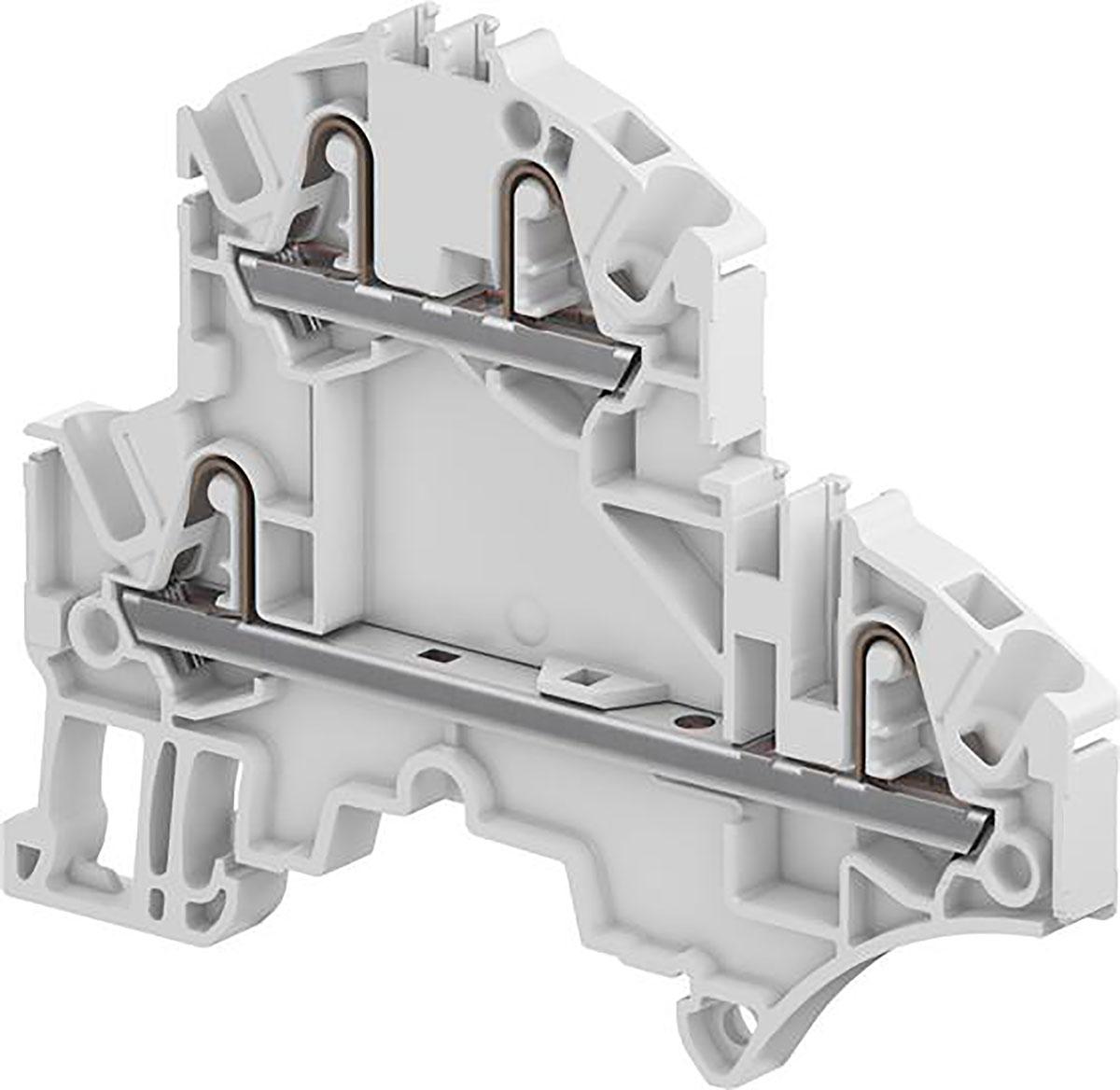 Produktfoto 1 von Entrelec ZK2.5 Reihenklemme Zweifach Grau, 2.5mm², 800 V / 24A