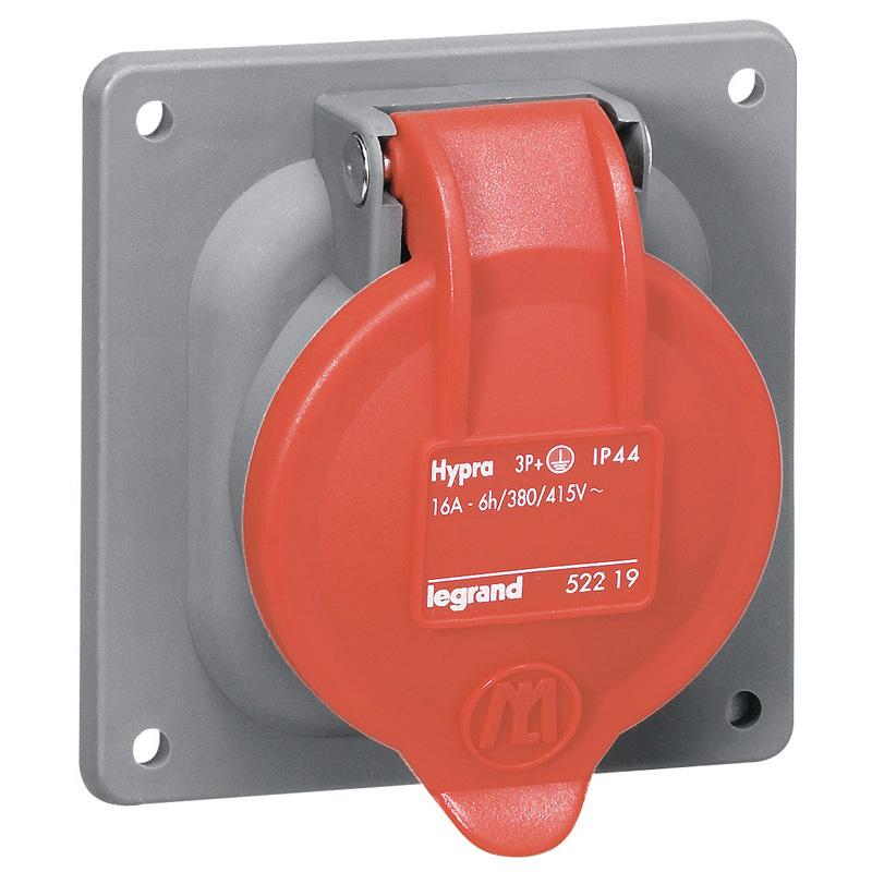 Legrand Hypra Steckdose Buchse Rot 3P+E, 415 V / 63A IP44