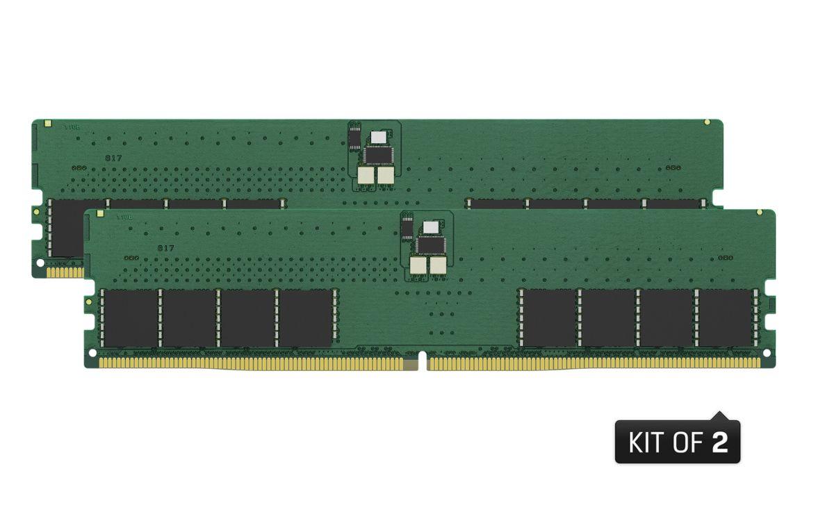 Produktfoto 1 von Kingston Arbeitsspeicher für Desktop, 64 GB, 4800MHz DDR5, Nein DIMM