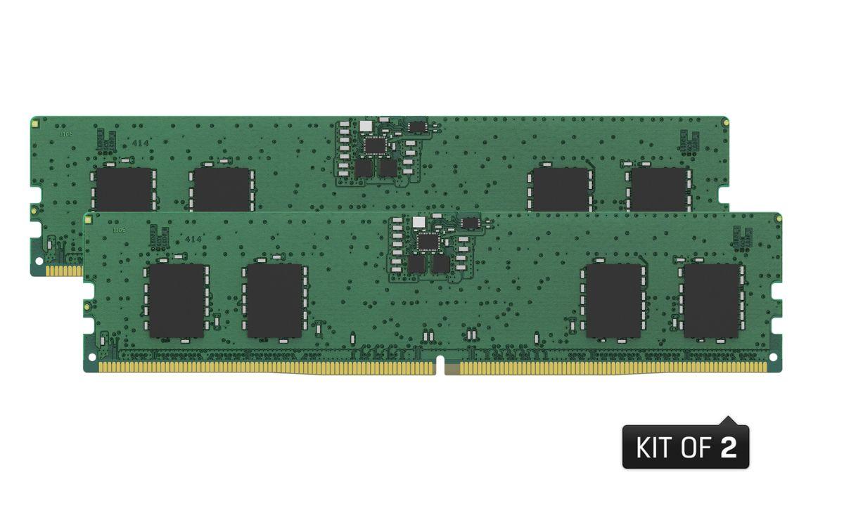 Produktfoto 1 von Kingston Arbeitsspeicher für Desktop, 16 GB, 4800MHz DDR5, Nein DIMM