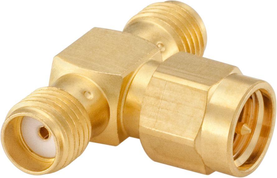 Produktfoto 1 von Adapter, SMA - SMA, 50Ω, Jack - Stecker, T-Abzweig, 12.4GHz