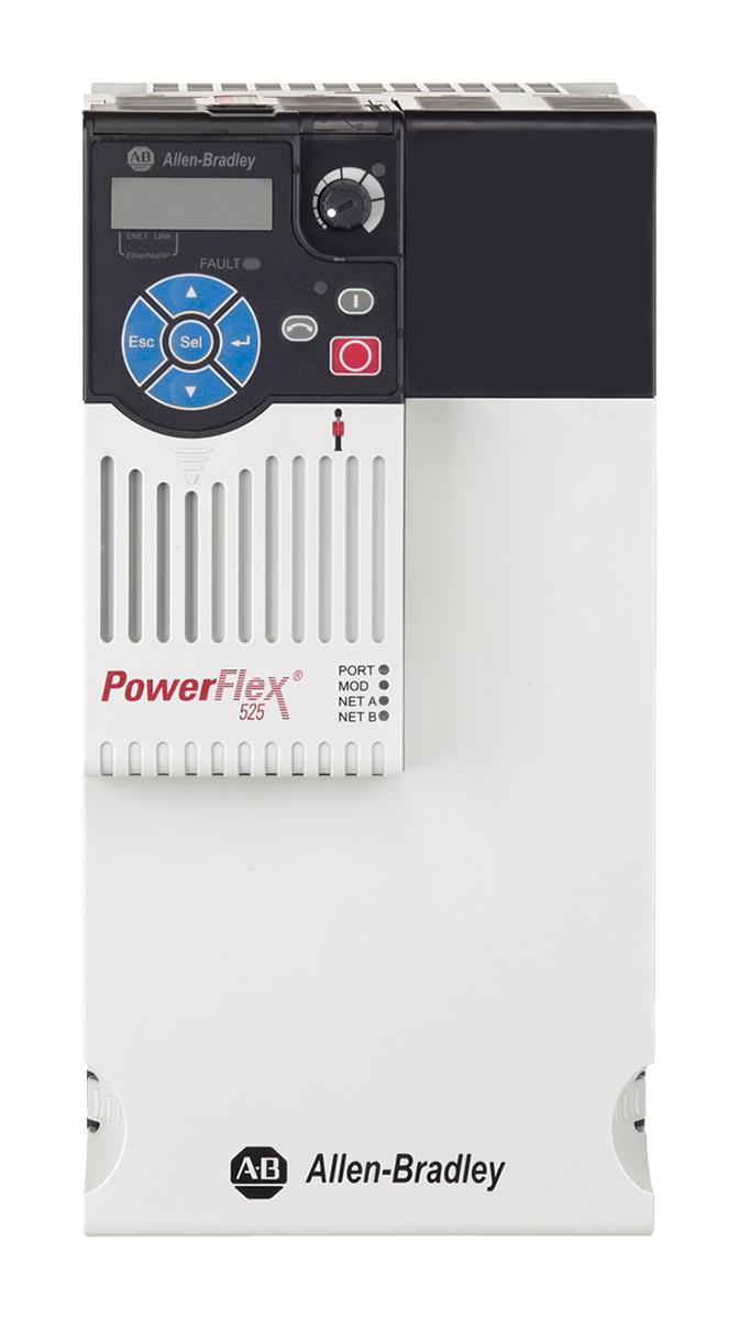 Produktfoto 1 von Allen Bradley PowerFlex 525, 3-Phasen Frequenzumrichter 11 kW, 400 V ac / 24 A 500Hz für Vernetztes Gerät