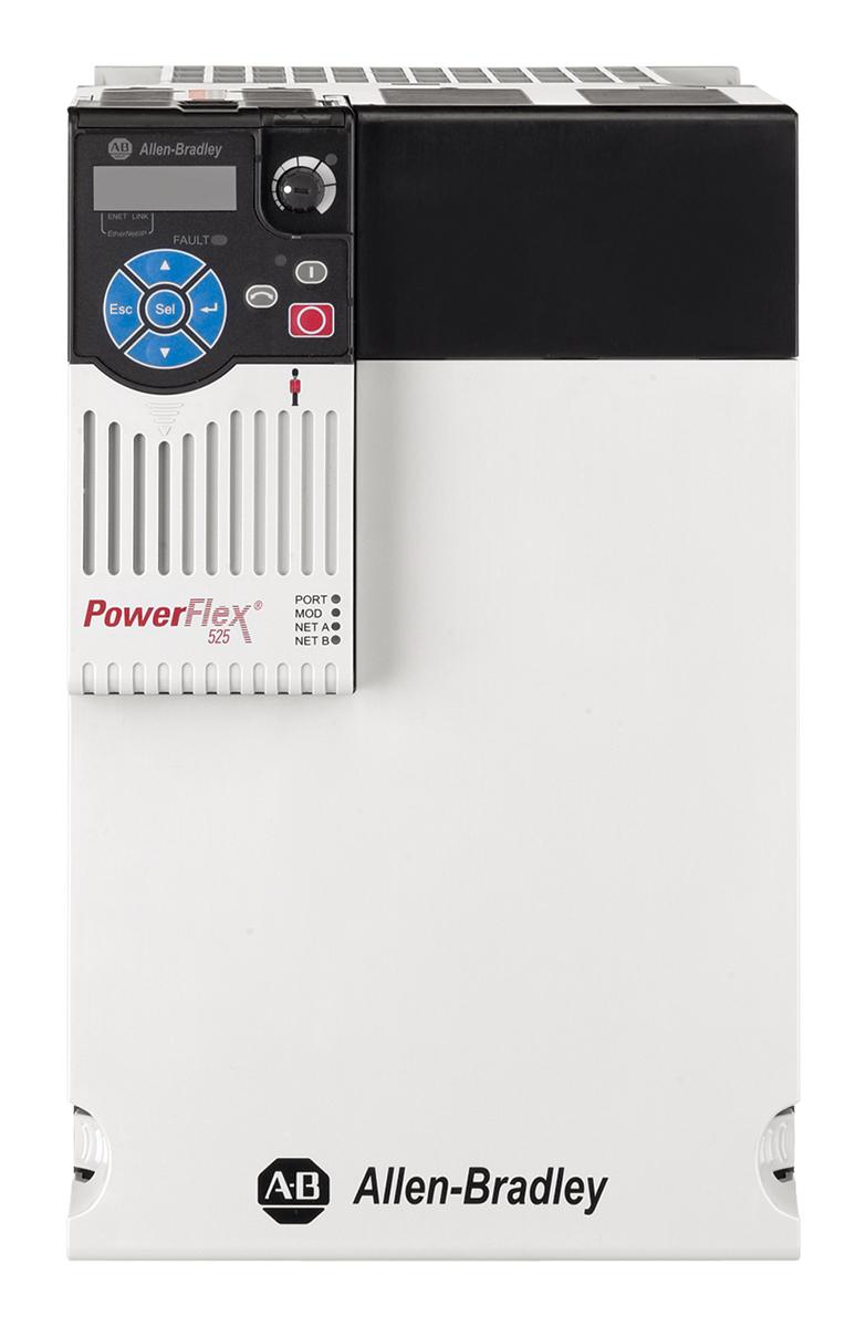 Produktfoto 1 von Allen Bradley PowerFlex 525, 3-Phasen Frequenzumrichter 18,5 kW, 400 V ac / 37 A 500Hz für Vernetztes Gerät