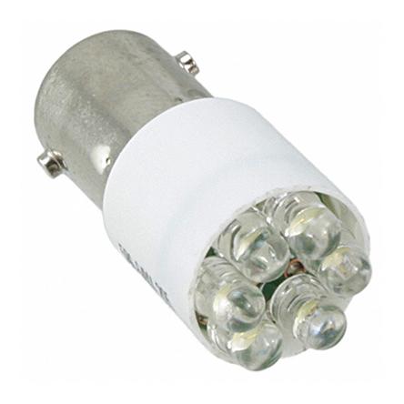 Produktfoto 1 von Dialight LED LED, sichtbarer Bereich Weiß, 28V dc / 4000mcd, Ø 10.92mm x 27.7mm, Sockel BA9s