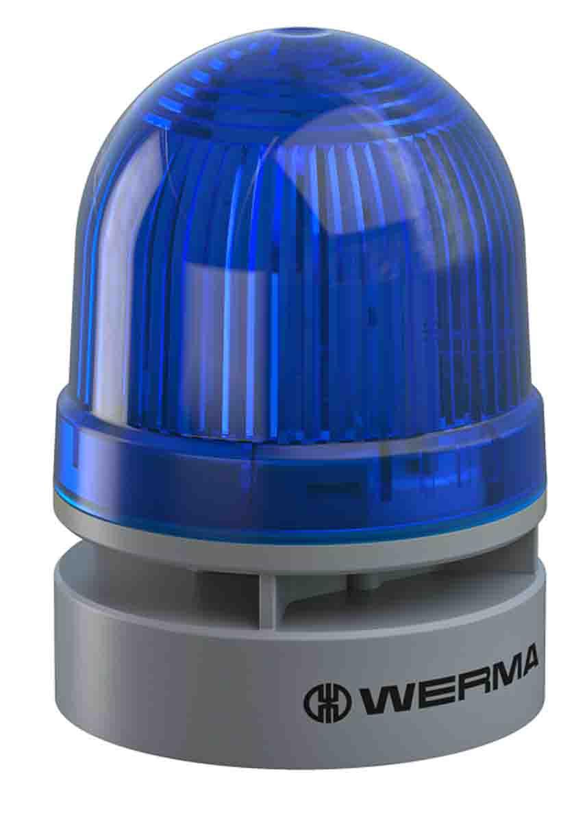 Produktfoto 1 von Werma EvoSIGNAL Mini LED Dauer-Licht Alarm-Leuchtmelder Blau / 95dB, 12 V dc