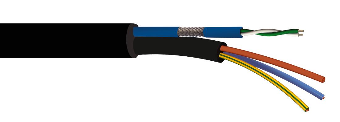 Produktfoto 1 von S2Ceb-Groupe Cae Netzkabel, 2-adrig Typ Geschirmtes Twisted-Pair-Kabel Grün/Weiß x 0,22 mm², 100m, 1,5 kV, PVC