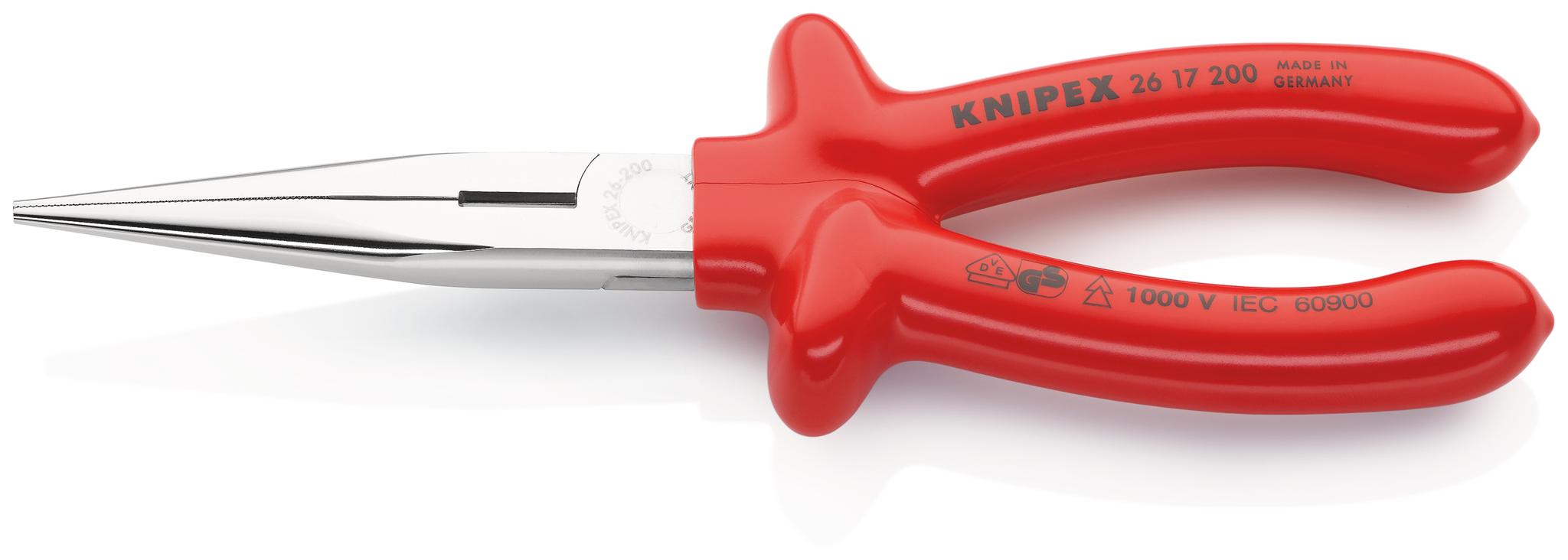 Produktfoto 1 von Knipex Spitzzange / Backen 73mm , gebogen Schneidkraft → 3,2 mm 200 mm VDE