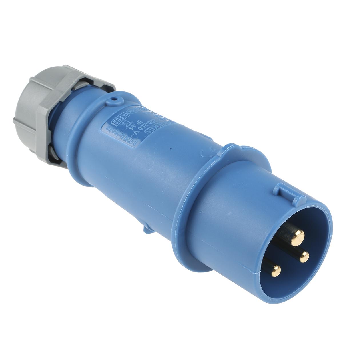 MENNEKES AM-TOP Leistungssteckverbinder Stecker Blau 3P, 230 V / 16A, Kabelmontage IP44