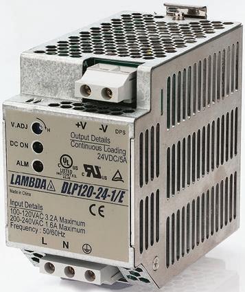 Produktfoto 1 von Lambda DLP Switch-Mode DIN-Schienen Netzteil 180W, 85 → 265V ac, 24V dc / 7.5A