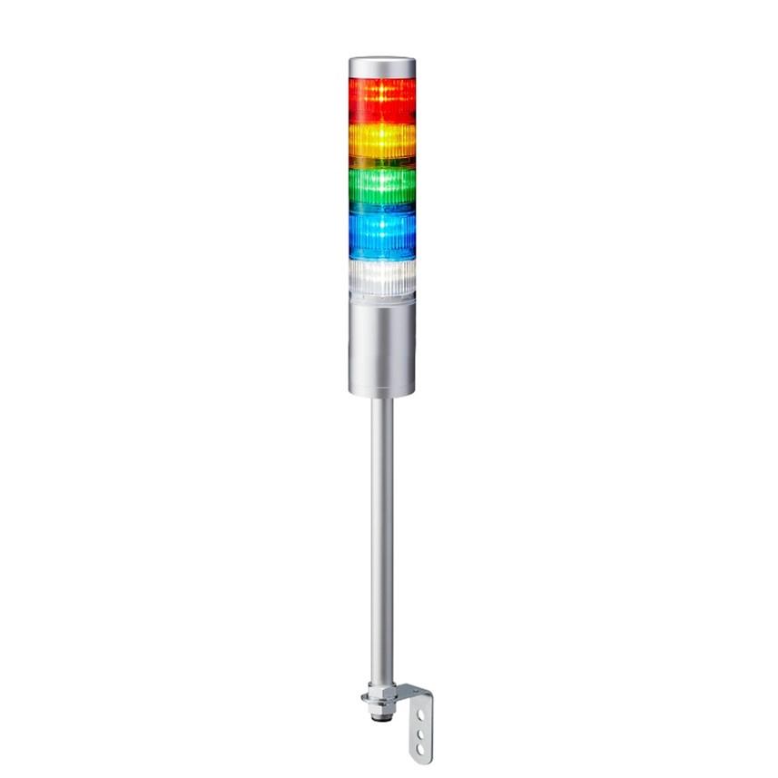 Produktfoto 1 von Patlite LR6 LED Signalturm 5-stufig mehrfarbig LED Rot/Gelb/Grün/Blau/Transparent + Dauer 584mm Multifunktion