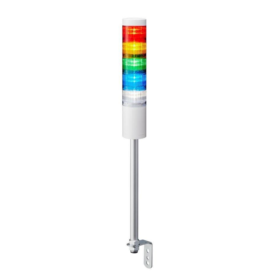 Produktfoto 1 von Patlite LR6 LED Signalturm 5-stufig mehrfarbig LED Rot/Gelb/Grün/Blau/Transparent + Dauer 584mm Multifunktion