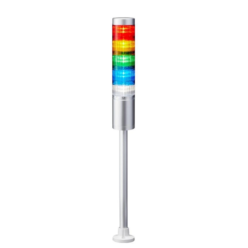 Produktfoto 1 von Patlite LR6 LED Signalturm 5-stufig mehrfarbig LED Rot/Gelb/Grün/Blau/Transparent + Dauer 589mm Multifunktion