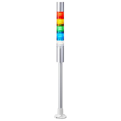 Produktfoto 1 von Patlite LR4 LED Signalturm 5-stufig mehrfarbig LED Rot/Gelb/Grün/Blau/Transparent + Summer Blitz, Dauer 623.5mm