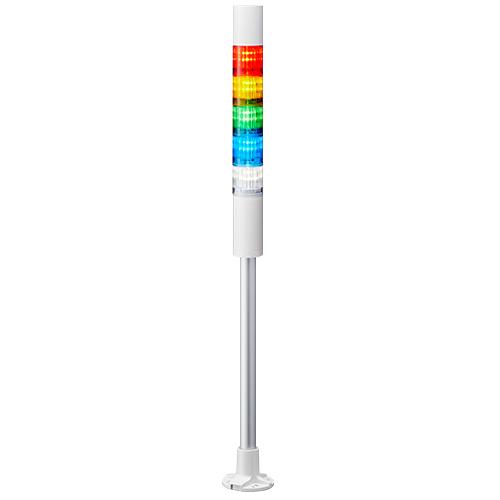 Produktfoto 1 von Patlite LR4 LED Signalturm 5-stufig mehrfarbig LED Rot/Gelb/Grün/Blau/Transparent + Summer Blitz, Dauer 623.5mm