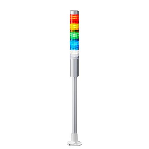 Produktfoto 1 von Patlite LR4 LED Signalturm 5-stufig mehrfarbig LED Rot/Gelb/Grün/Blau/Transparent Dauer 589mm Multifunktion