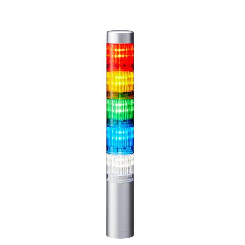 Produktfoto 1 von Patlite LR4 LED Signalturm 5-stufig mehrfarbig LED Rot/Gelb/Grün/Blau/Transparent Dauer 299mm Multifunktion