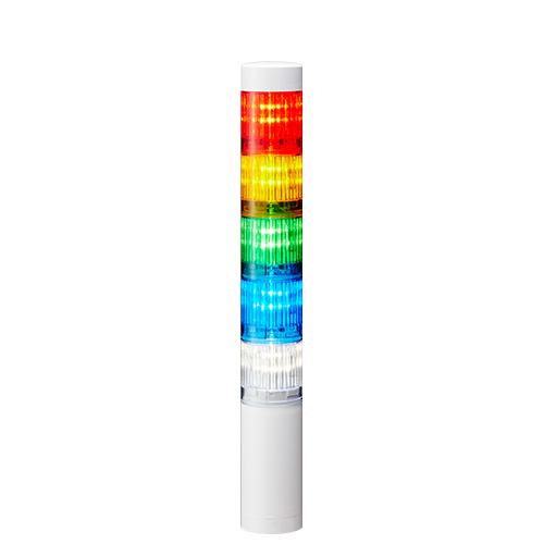 Produktfoto 1 von Patlite LR4 LED Signalturm 5-stufig mehrfarbig LED Rot/Gelb/Grün/Blau/Transparent Dauer 299mm Multifunktion