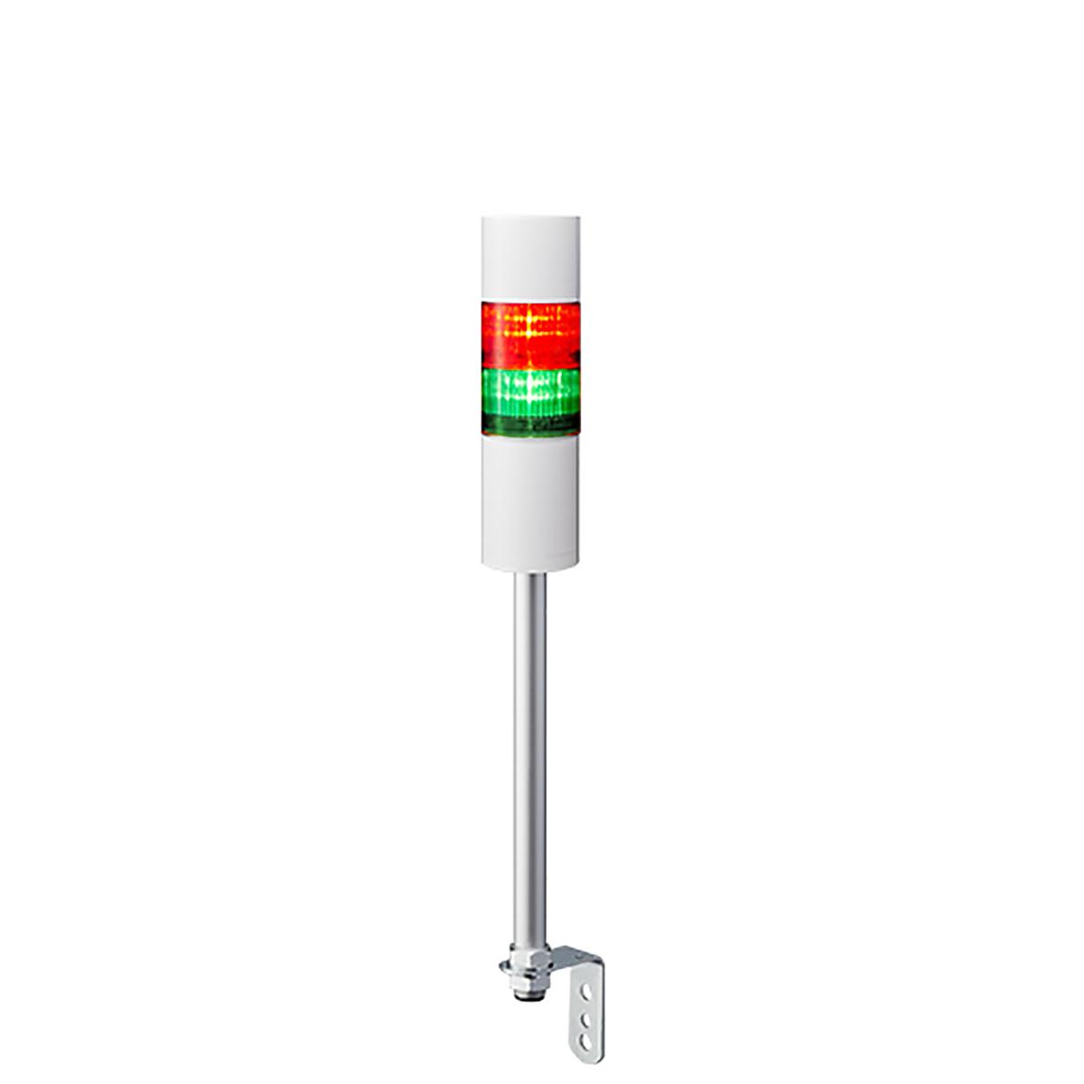 Produktfoto 1 von Patlite LR6 LED Signalturm 2-stufig mehrfarbig LED Rot/Grün + Summer Blitz, Dauer 498.5mm Multifunktion