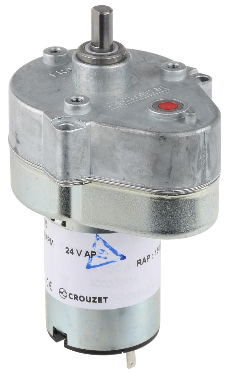 Produktfoto 1 von Crouzet Bürsten-Getriebemotor bis 2 Nm, 24 V dc / 3 W, Wellen-Ø 6mm, 54.2mm x 79.6mm