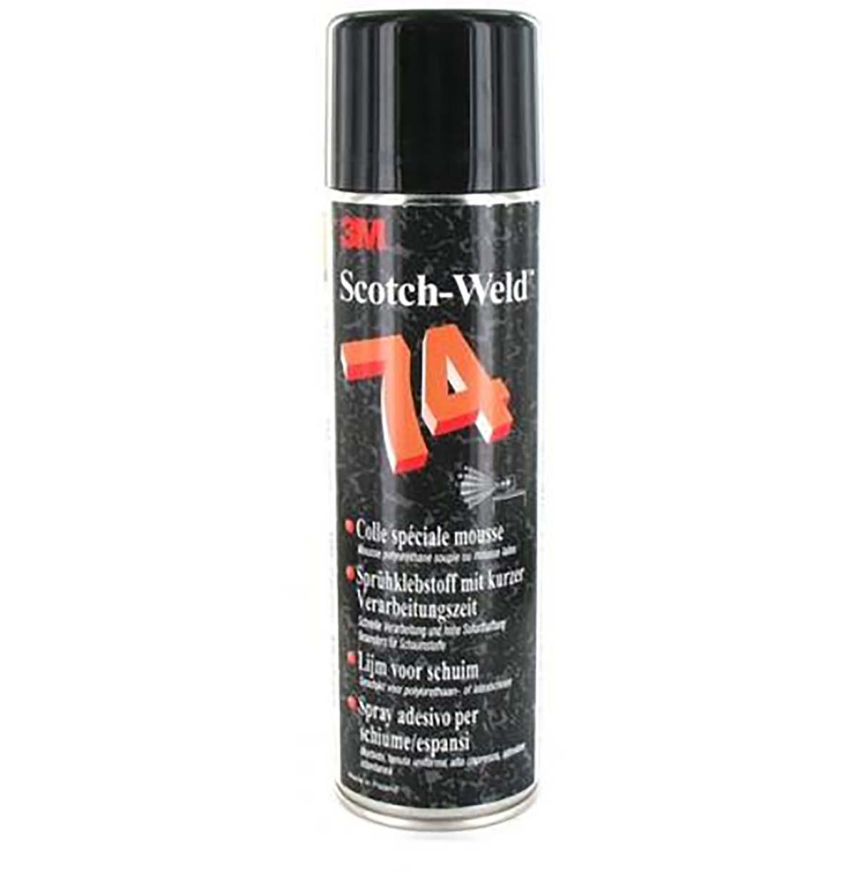 Produktfoto 1 von 3M Foam Fast 74 Sprühkleber Spray Orange, Dose 500 ml, für Teppich, Kork, Textil, Schaumstoff, Metall, Papier, Holz