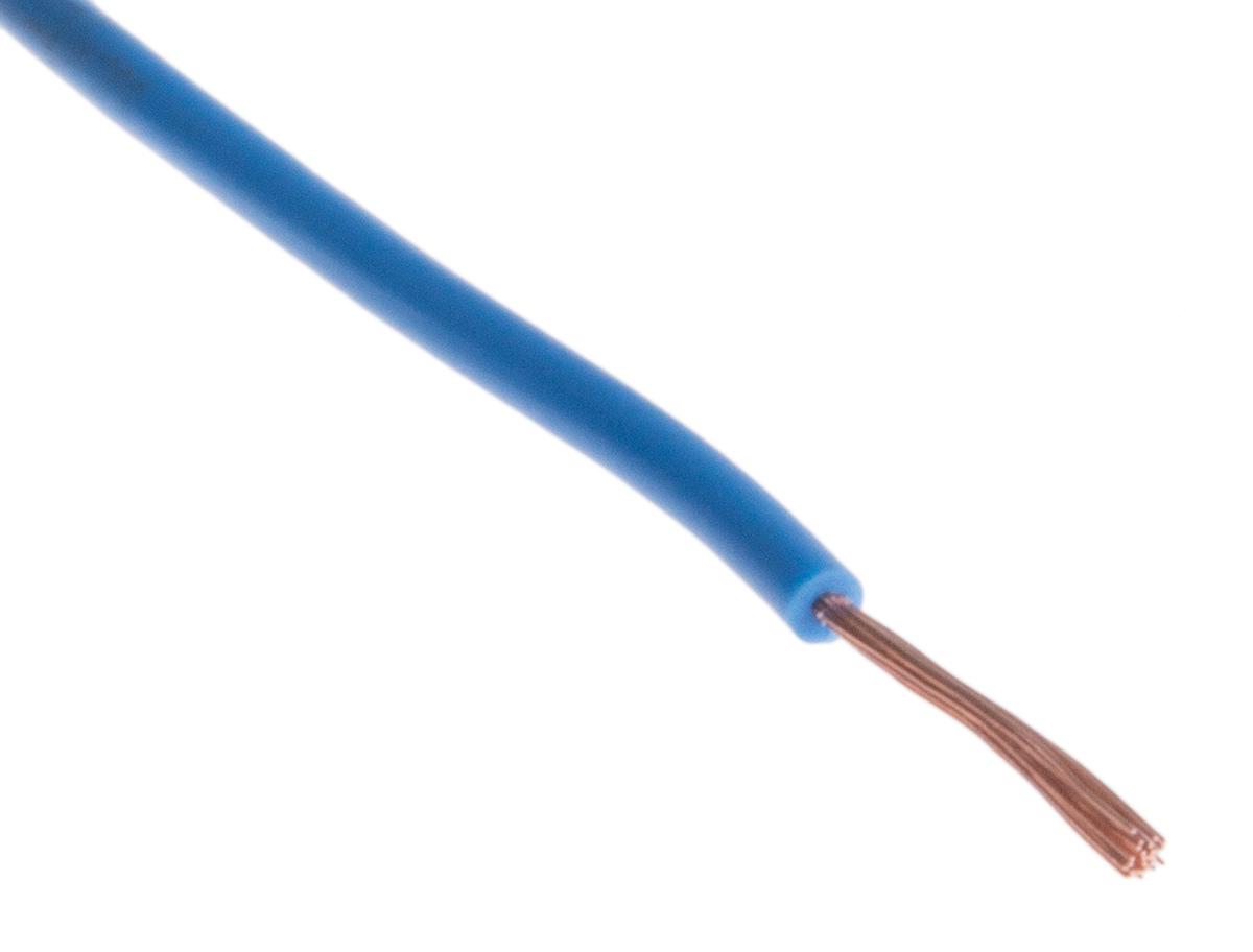 Produktfoto 1 von Staubli Einzeladerleitung 0,1 mm², 27 AWG 100m Blau PVC isoliert Ø 1mm 26/0,07 mm Litzen