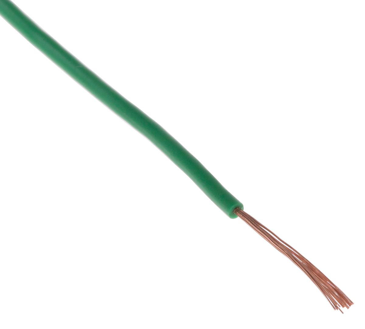 Produktfoto 1 von Staubli Einzeladerleitung 0.1 mm², 27 AWG 100m Grün PVC isoliert Ø 1mm 26/0,07 mm Litzen