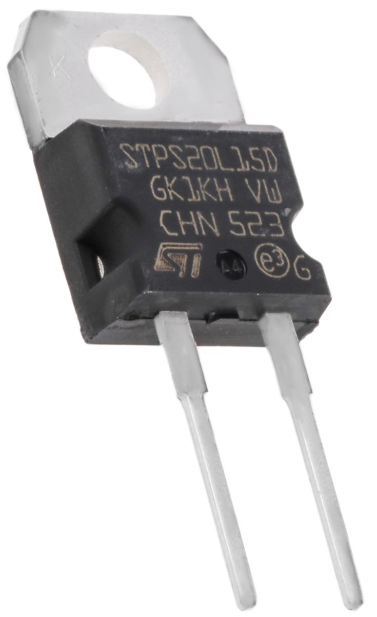 STMicroelectronics THT Schottky Diode , 15V / 20A, 2-Pin TO-220AC