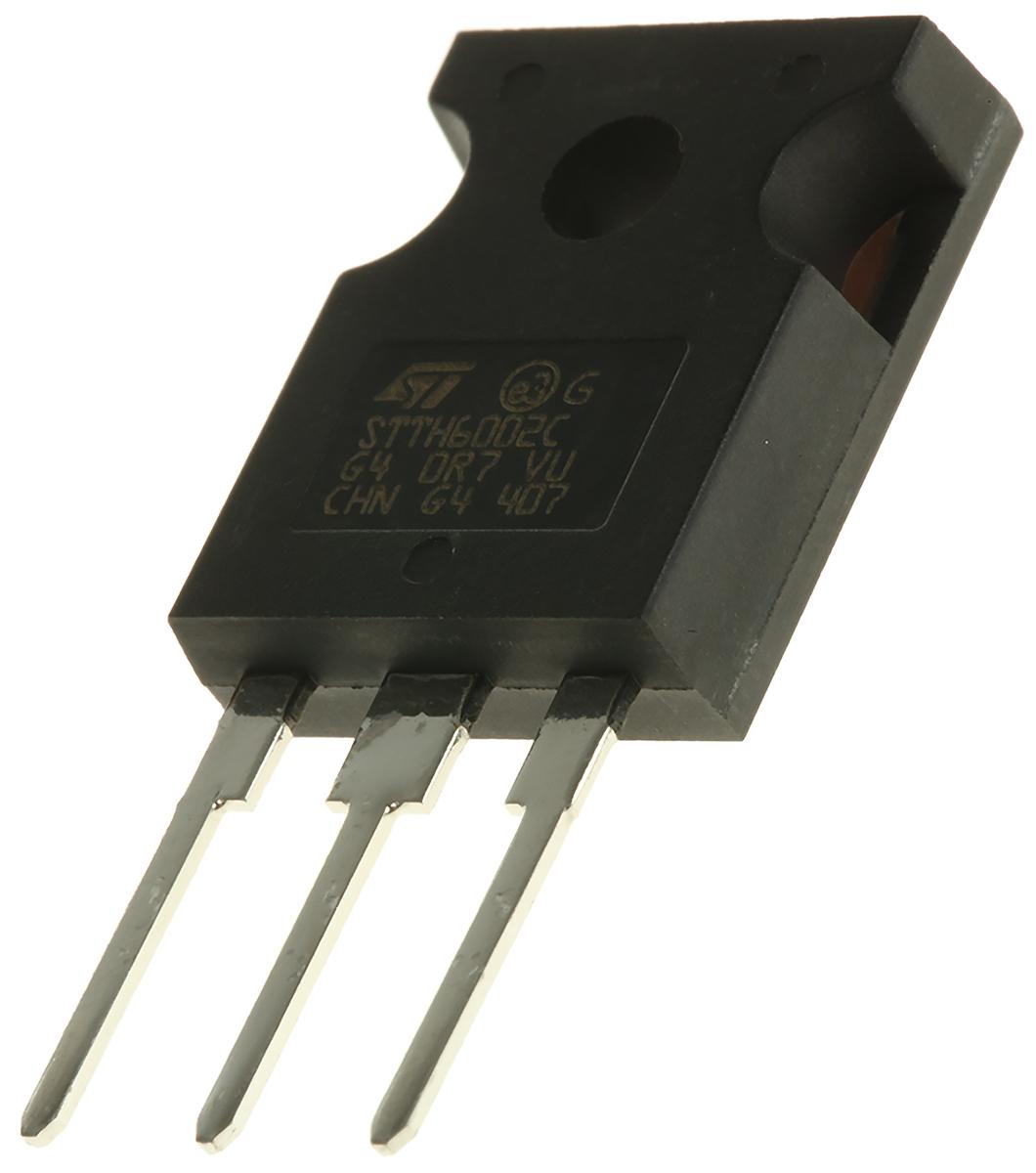 Produktfoto 1 von STMicroelectronics THT Diode Gemeinsame Kathode, 200V / 60A, 3-Pin TO-247