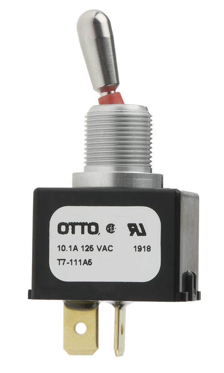 Otto Tafelmontage Kippschalter 1-poliger Ein/Ausschalter Ein-Aus 16 A @ 250 V ac, Flachstecker