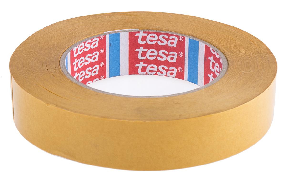 Tesa 4959 Doppelseitiges Gewebeband, Weiß, 0°C bis +80°C, Stärke 0.12mm, 25mm x 50m