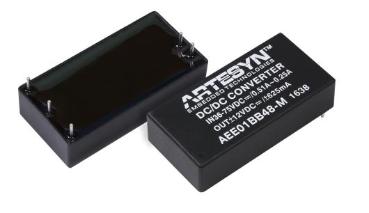 Produktfoto 1 von Artesyn AEE15W-M DC/DC-Wandler 15W 12 V dc IN, 12V dc OUT / 1.25A 4.2kV dc isoliert