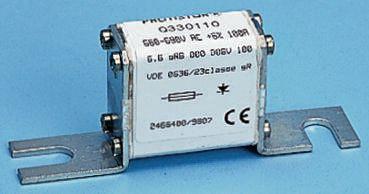 Mersen NH-Sicherung mit Schraublaschen NH000, 660V ac / 50A FF, gRB DIN 80, Lochabstand 77.5mm