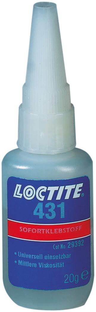 Produktfoto 1 von Loctite 431 Sekundenkleber Cyanacrylat Flüssig transparent, Flasche 20 g